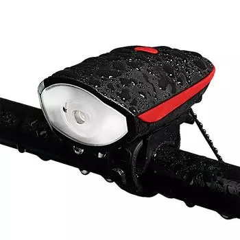 7588 Велосипедные фонари Велосипедный фонарь 3 режима Супер яркий велосипедный фонарь с клаксоном Водонепроницаемый велосипедный передний фонарь красный