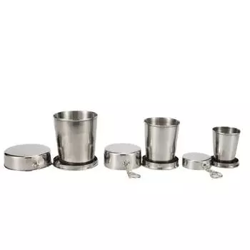 75/150/250 мл нержавеющая сталь складная телескопическая дорожная мини-кружка для воды переносная кухонная утварь для питья 75ml