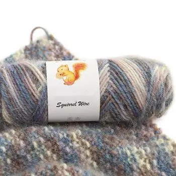 75 г/рулон пряжи Squirrel Cashmere Пряжа для шапок, шерстяная пряжа для вязания, разноцветные нитки для ручного вязания, перчатки, пряжа для вязания крючком, шарф, смешанная зима