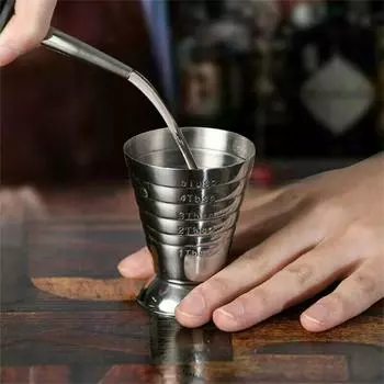 75 мл мерный стакан из нержавеющей стали Magic 304 мерный стакан для коктейлей унция чашка точная мерная ложка аксессуары для смешанных напитков