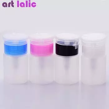 75 мл мини-насос-дозатор для дизайна ногтей, пустая бутылка, средство для снятия акрилового гель-лака, очиститель, контейнер для жидкости чёрный