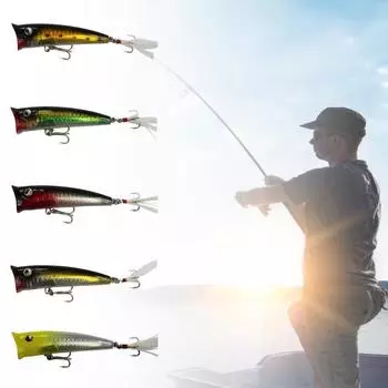 75 мм/10 г воблер-поппер, рыболовная приманка с жесткой приманкой для рыбалки 5