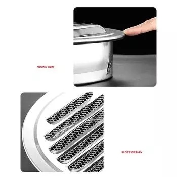 75 мм 201 нержавеющая сталь настенная вентиляционная решетка наружная круглая вентиляционная система 70mm