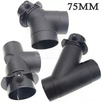 75 мм Y-образный тройник, вентиляционный воздуховод, выходной разъем для выхлопной трубы дизельного стояночного обогревателя Webasto с регулирующим клапаном