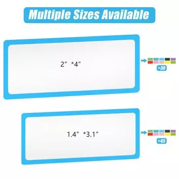 75 Pcs Magnetic Dry Erase Labels,Reusable Magnetic Name Tags For Classroom, Colored Border Dry Erase Magnetic Labels красный