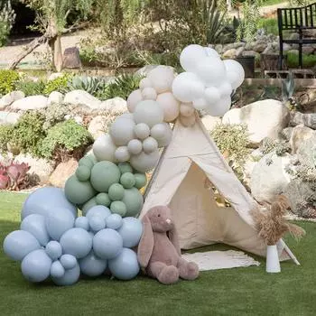 75 шт. Бохо Синий Зеленый DIY Воздушный Шар Земляного тона Гирлянда Арка Шалфей Зеленый, Нейтральный, Туман, Кролик Питер, Землистый Детский Душ День Рождения Декор Свадебного Душа