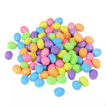 75 шт мини-пасхальные яйца, маленькие блестящие яйца из искусственной красочной пены размером 0,6 x 0,7 дюйма для поделок