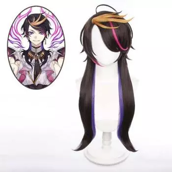 75 см аниме VTuber ShuYamino основные моменты косплей парик синтетические волосы костюм на Хэллоуин вечерние парики для женщин высокотемпературное волокно 70-75CM бежевый