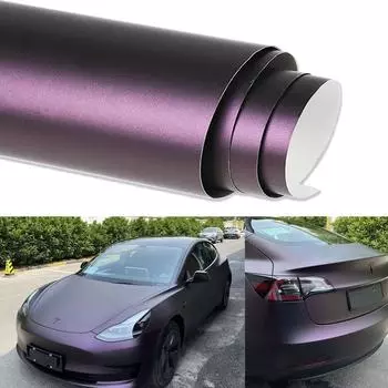 75 см x 152 см Ультраматовая темно-фиолетовая виниловая пленка для обертывания автомобиля, мотоцикла, наклейки для интерьера, листы-наклейки, рулон 60x152cm 2x5ft темно-фиолетового