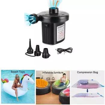 75 Вт электрический воздушный насос для накачивания, надувания и сдувания воздуха, USB-перезаряжаемый воздушный компрессор для матраса из ПВХ для лодки, надувного бассейна, плота, кровати