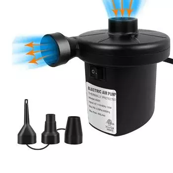 75 Вт электрический воздушный насос для накачивания, перезаряжаемый насос и компрессор для спуска воздуха для ПВХ-матраса, плавательный бассейн