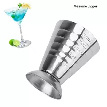 75ML Cocktail Tools Bar Cocktail Shaker Jigger Measure Cup Bar Mixed Drink Accessories Stainless Steel