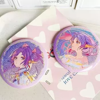 75мм Фрирен : Брошь с персонажем «За пределами конца путешествия»: Изящно оформленная булавка из жести, идеальная в качестве значка и аксессуара для косплея 75mm badge