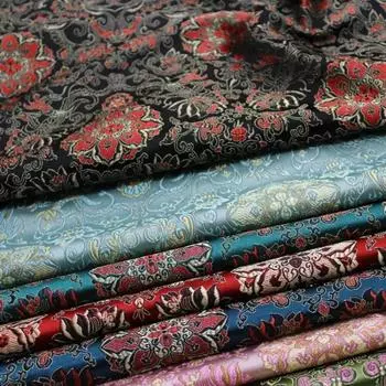 75x100 см жаккардовый цветочный стиль дамасский шелк атлас парча ткань костюм обивка мебель занавеска одежда материал 75x100cm