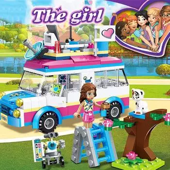 76006 Строительные блоки Camper Детский образовательный сборный боевой набор с вставленными мелкими частицами для девочек 76006