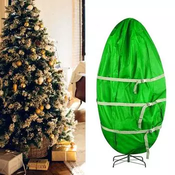76*152 см водонепроницаемый и пыленепроницаемый прочный вертикальный мешок для хранения рождественской елки с эластичной повязкой