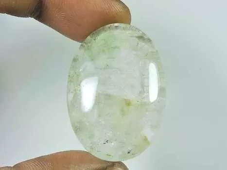 76Cts Lodolite Garden Quartz Oval Crystal Cabochon Loose Gemstone 25X35X10MM SK-3380