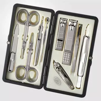 777 Three Seven Silver Кусачки для ногтей, набор из 10 предметов для красоты TS-2100C Сделано в Корее