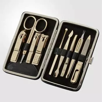 777 Три семь золотых кусачек для ногтей, набор из 9 предметов для красоты TS-343EXG Сделано в Корее