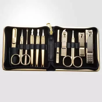 777 Три семь золотых кусачек для ногтей, набор из 11 предметов для красоты TS-950G Сделано в Корее