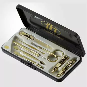 777 Три семь золотых кусачек для ногтей, набор из 8 предметов для красоты TS-037G Сделано в Корее