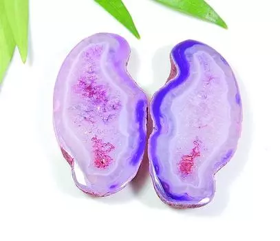 77Cts. ЛОМТИКОВЫЙ ДРУЗЬЯ АГАТ, 2 ШТ., НЕОБЫЧНЫЕ ДРАГОЦЕННЫЕ КАМНИ, ЛОТ 40-41 ММ RQ-119