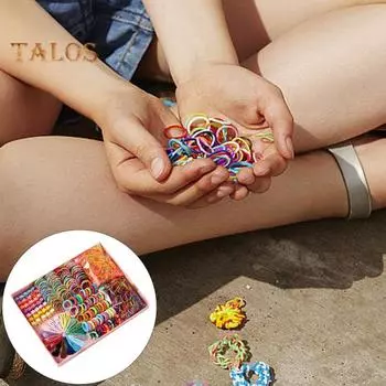 780 шт./компл., детские аксессуары для волос, заколки для волос, набор веревок для волос, красочные, высокая эластичность, противоскользящие, большое количество, эластичные ленты для волос, держатели для хвоста A