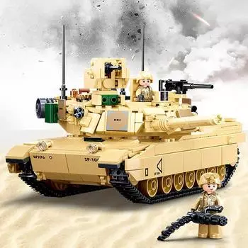 781PCS Military Series Model Building Block Toys, M1A2 Tank Model Creative DIY Toy Assembled Building Blocks Kit No Box