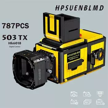 787 шт., модель зеркальной камеры в стиле ретро, кирпичи, игрушки, детские развивающие строительные блоки «сделай сам», сборка, строительная игрушка, детские творческие подарки