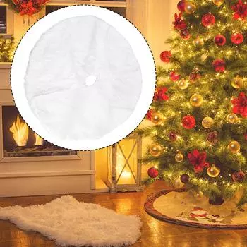 78-122 см юбка для рождественской елки длинная плюшевая белая снежная юбка для рождественской елки подушечки для украшений коврик для новогодней вечеринки домашний декор своими руками