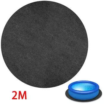 78-дюймовый круглый коврик для ванны, впитывающий воду, защитный коврик для пола джакузи, водонепроницаемый, нескользящий, надземный бассейн 198x198cm чёрный