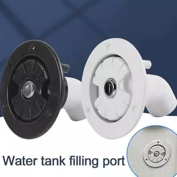 78 мм гравитационный заливной клапан для воды, пылезащитный с ключами, запираемый замок, заливной клапан для воды, подходит для автофургона, прицепа, кемпинговой лодки J1p6 чёрный