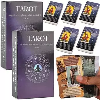 78 шт., испанская версия, карты Oracle, колоды, подарочные карты Таро, индикатор будущей судьбы, карты прогнозирования, настольные игры, настольные игры