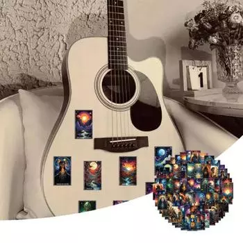 78 шт., наклейки Таро, ПВХ, водонепроницаемые, устойчивые к выцветанию, сделай сам, наклейки для ноутбука, багажа, яркие цветные наклейки для карт Таро 1 Set