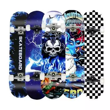 78 см четырехколесный скейтборд с вспышкой, лонгборд для взрослых и подростков, клен, натуральное дерево, модный ретро-скейт с плоской пластиной, двойной рокер красно-коричневый