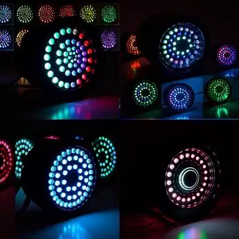 78 светодиодных сценических светильников с управлением DMX RGB Par Disco Strobe Light DJ Sound Party Lights Effect Lighting Party Holiday Pub Wedding Lights EU