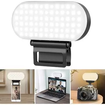 78 светодиодных видеоламп 2600–6000 K 3 режима освещения 10-уровневая регулировка яркости Встроенные батареи емкостью 3000 мАч CRI 95+ Мощный панельный светильник с 3 основаниями