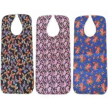 78x44 см водонепроницаемый нагрудник для еды и питья для взрослых, легкий фартук для включения/выключения Black Butterfly