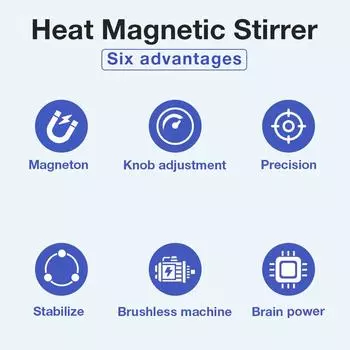 79-1 Нагревательная магнитная мешалка 220 В Магнитная мешалка с подогревом 2400 об/мин Магнитный смеситель Машина для лабораторных научных исследований