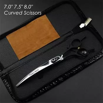 7,0 7,5 8,0 ch Изогнутые ножницы Профессиональные ножницы для домашних животных для ухода за кошками и собаками Изогнутые ножницы B Pi Изогнутые ножницы H Ножницы для резки