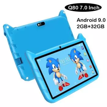 7,0-дюймовый детский планшетный ПК Android 9,0, 2 ГБ + 32 ГБ, Android 9,0