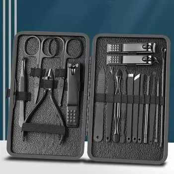 7/10/12/16/18 шт./компл. маникюрный набор из нержавеющей стали, профессиональная машинка для стрижки ногтей, набор инструментов для педикюра, триммер для вросших ногтей на ногах