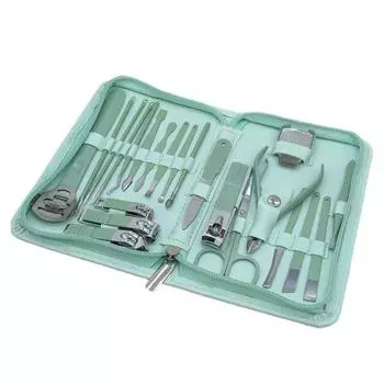 7/10/12/16/22/35 шт., набор кусачек для ногтей с чехлом из искусственной кожи, ножницы для ногтей, орлиный крючок, набор для маникюра и педикюра из нержавеющей стали, портативный набор для обрезки 7pcs