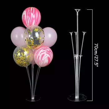 7/11 Трубчатые шары Подставка Держатель Колонна Конфетти Воздушные шары С Днем Рождения Воздушные шары Дети Baby Shower Свадебные украшения для вечеринок as picture