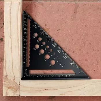 7/12 дюймовый угломер метрическая линейка алюминиевый сплав треугольная измерительная линейка плотницкий инструмент скоростной угольник деревообрабатывающие инструменты
