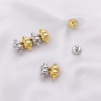 7*13 мм медная магнитная пряжка для изготовления ювелирных изделий DIY браслет ожерелье аксессуары 7*13mm золотой