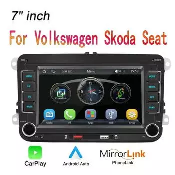 7 2 Din HD Car Media Video RDS Airplay Car Radio Wireless CarPlay Android Auto Stereo Audio для VW/Seat/Skoda/Passat/Golf/Polo