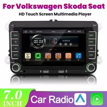 7 2 Din HD Car Media Video RDS Airplay Car Radio Wireless CarPlay Android Auto Stereo Audio для VW/Seat/Skoda/Passat/Golf/Polo