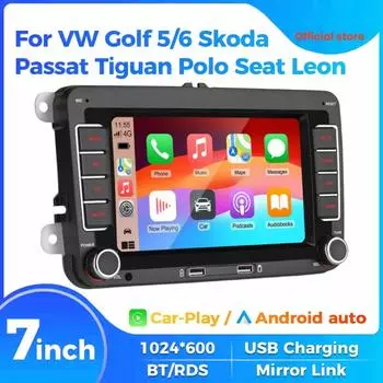 7 2 Din HD Car Media Video RDS Airplay Car Radio CarPlay Android Auto Stereo Audio для Volkswagen/Seat/Skoda/Passat/Golf/Polo