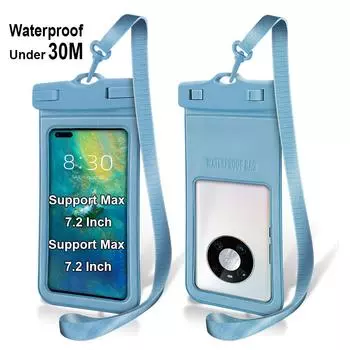 7,2-дюймовый экран водонепроницаемый чехол для телефона подводный снег тропический лес прозрачный сухой мешок плавательный мешок большой мобильный телефон чехлы 7.2 inch